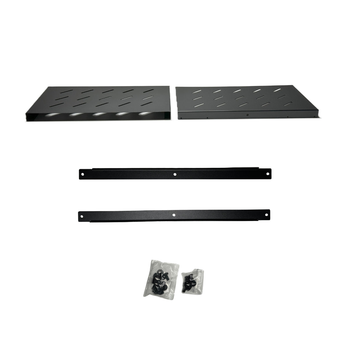 Serveredge 1RU Universal Fixed Shelf with Flexible Depth - Compatible with Serveredge Wall Mount Cabinets