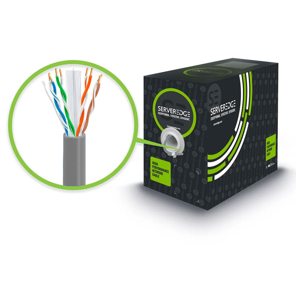 305m Grey CAT6A Network Cable - UTP, Solid, LSZH, 23AWG