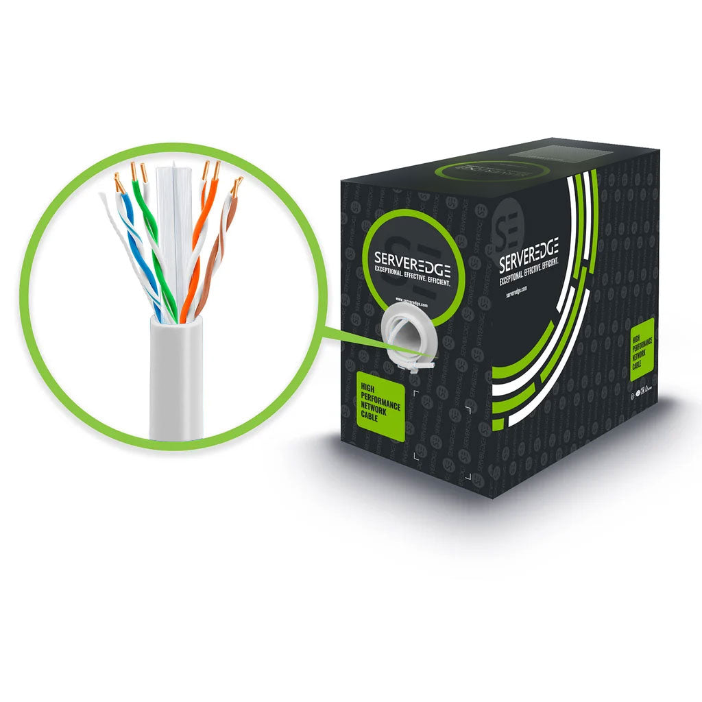 305m White CAT6A Network Cable - UTP, Solid, LSZH, 23AWG