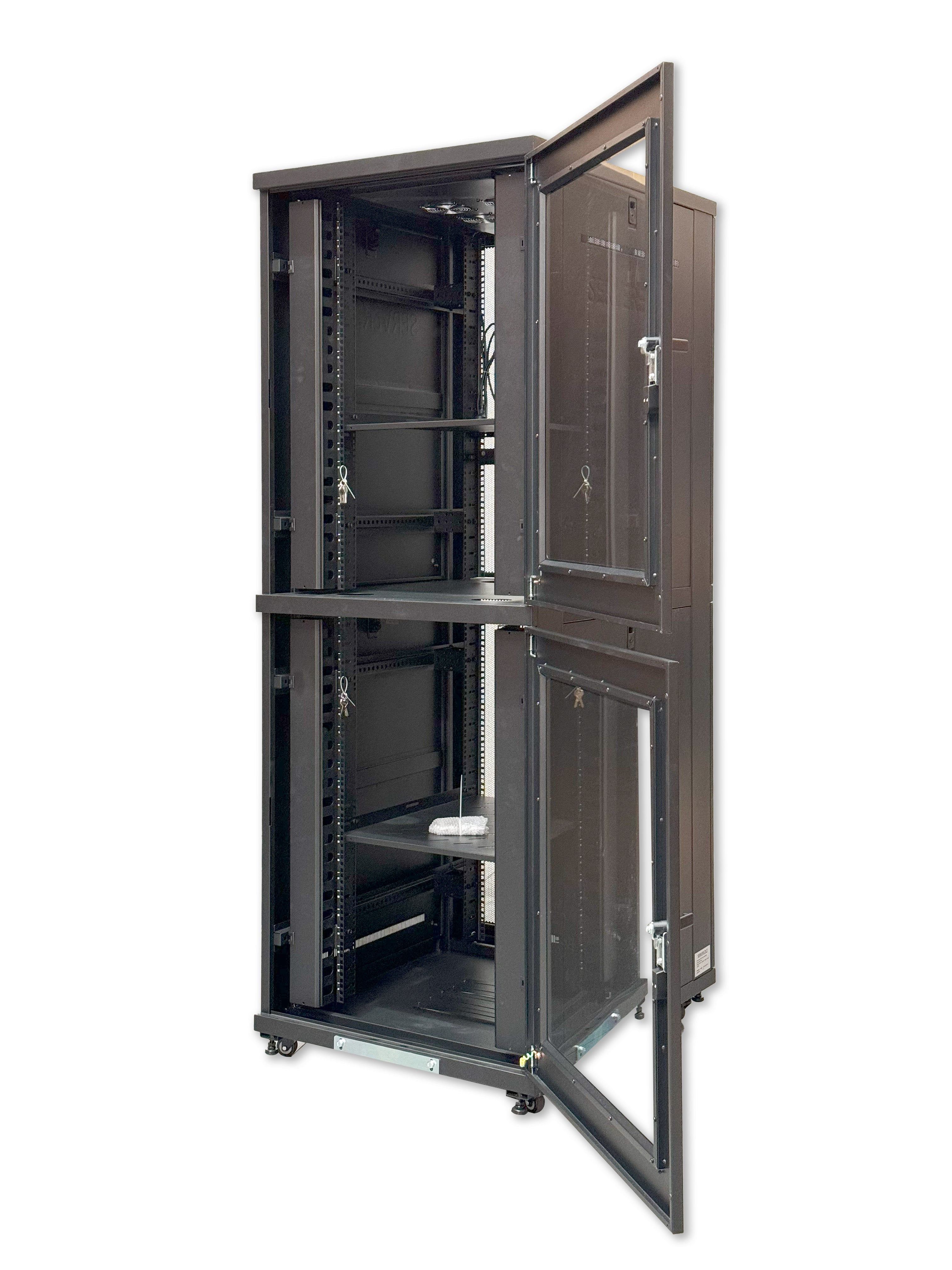 Serveredge 42RU 800W x 1000D 2 Section Co-location Fully Assembled Free Standing Cabinet