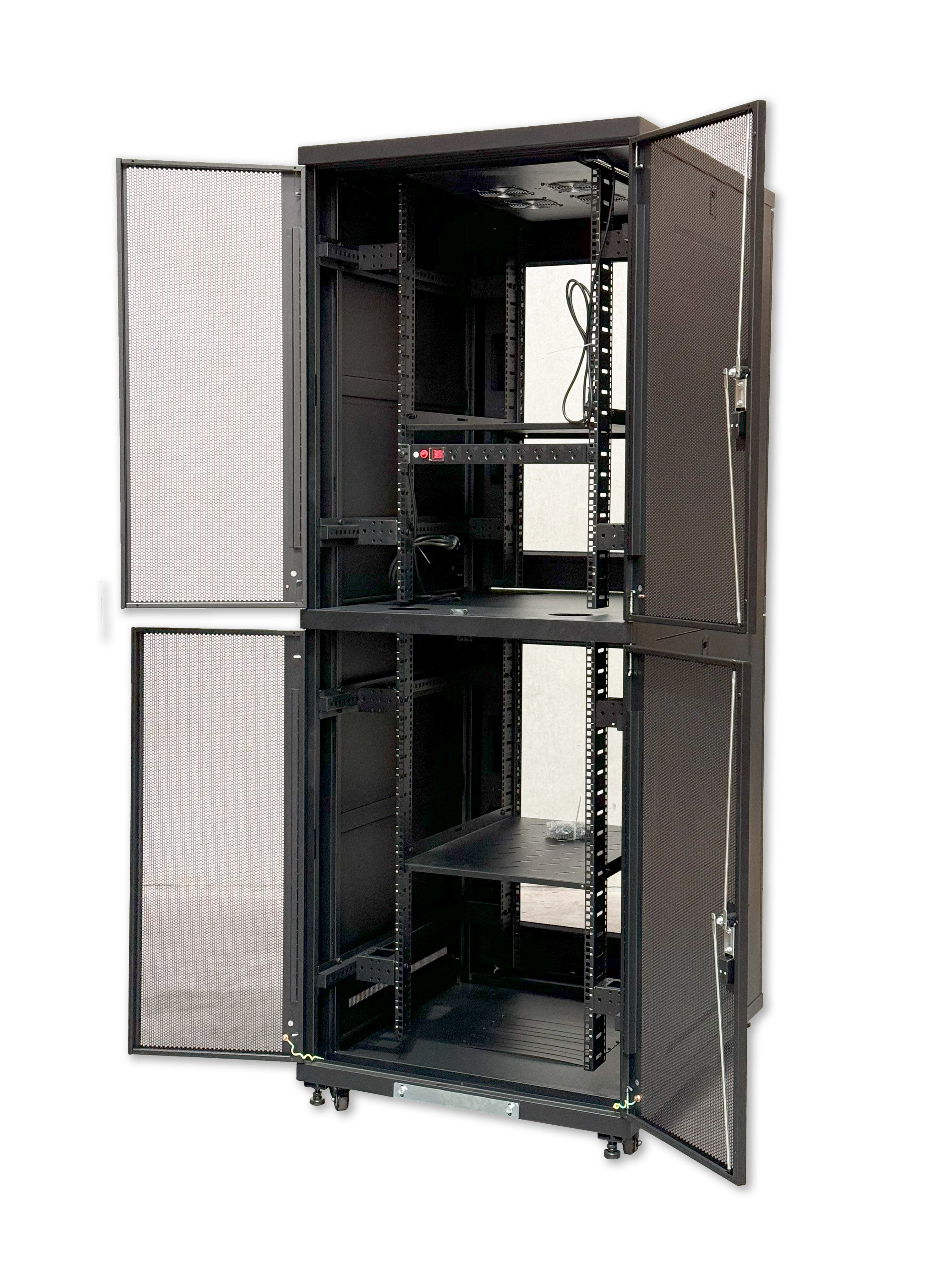 Serveredge 42RU 800W x 1000D 2 Section Co-location Fully Assembled Free Standing Cabinet