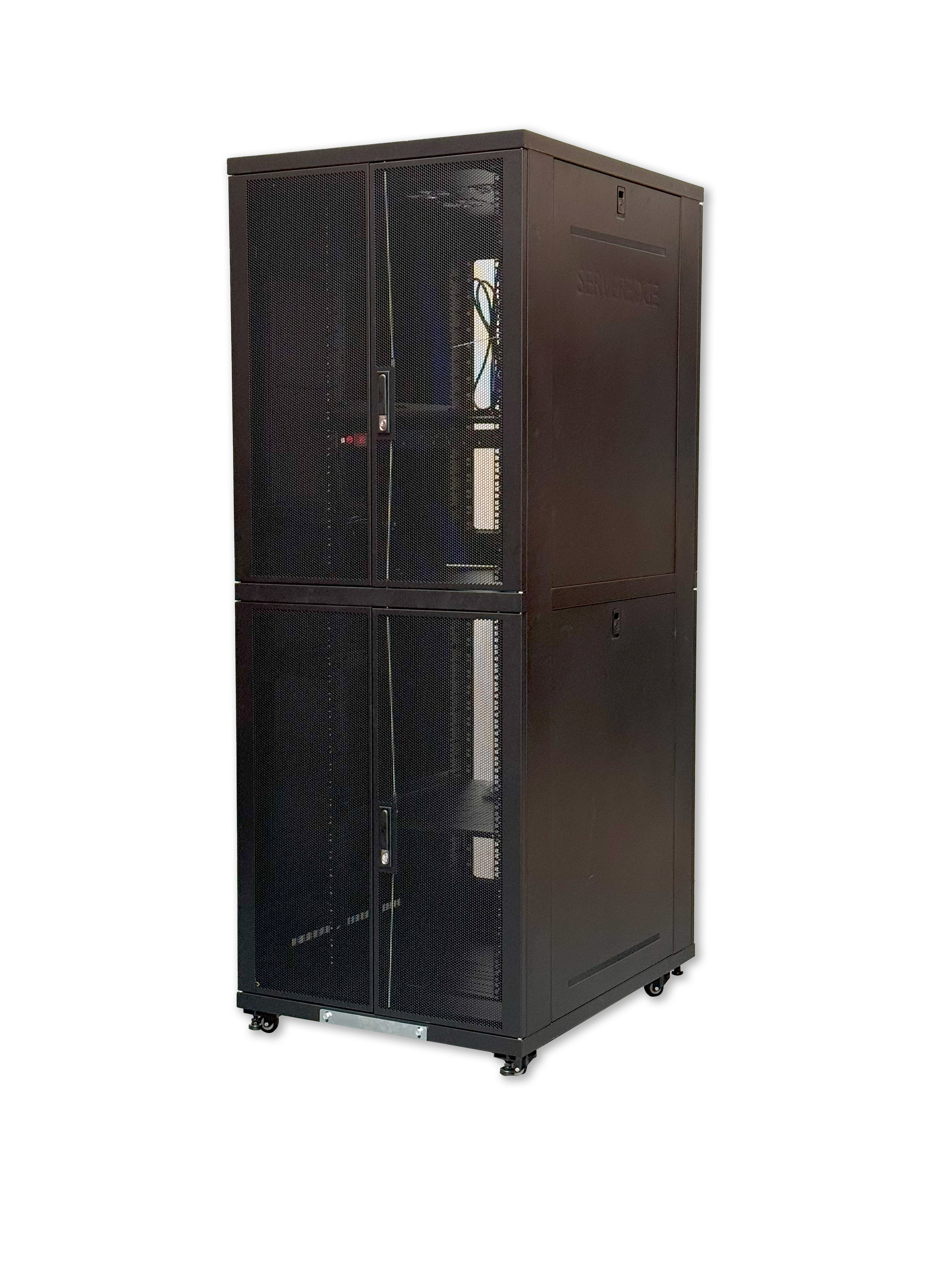 Serveredge 42RU 800W x 1000D 2 Section Co-location Fully Assembled Free Standing Cabinet