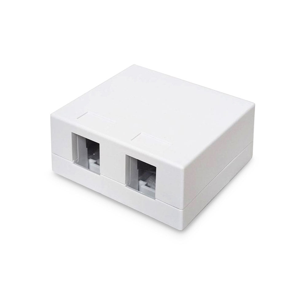 Serveredge 2 Way Universal Surface Mount Box - White