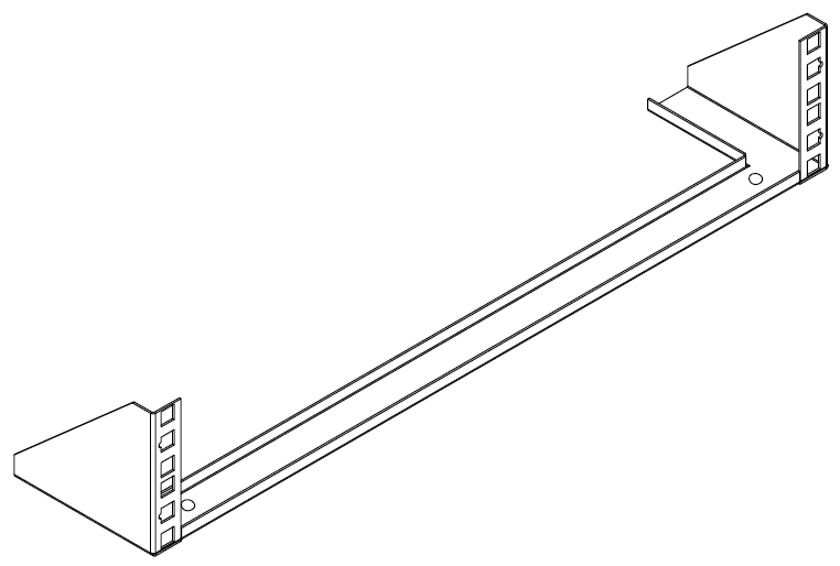 2RU Vertical Mount Wall Bracket 19 Inch Wide
