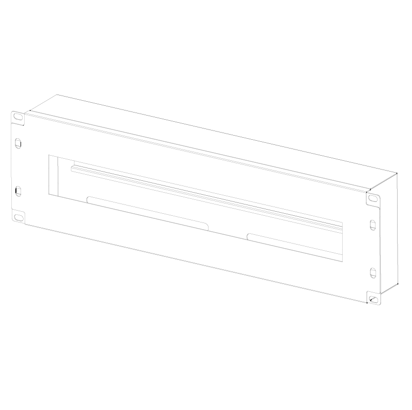 Serveredge 3RU Rack-Mount DIN Rail Enclosure / Panel