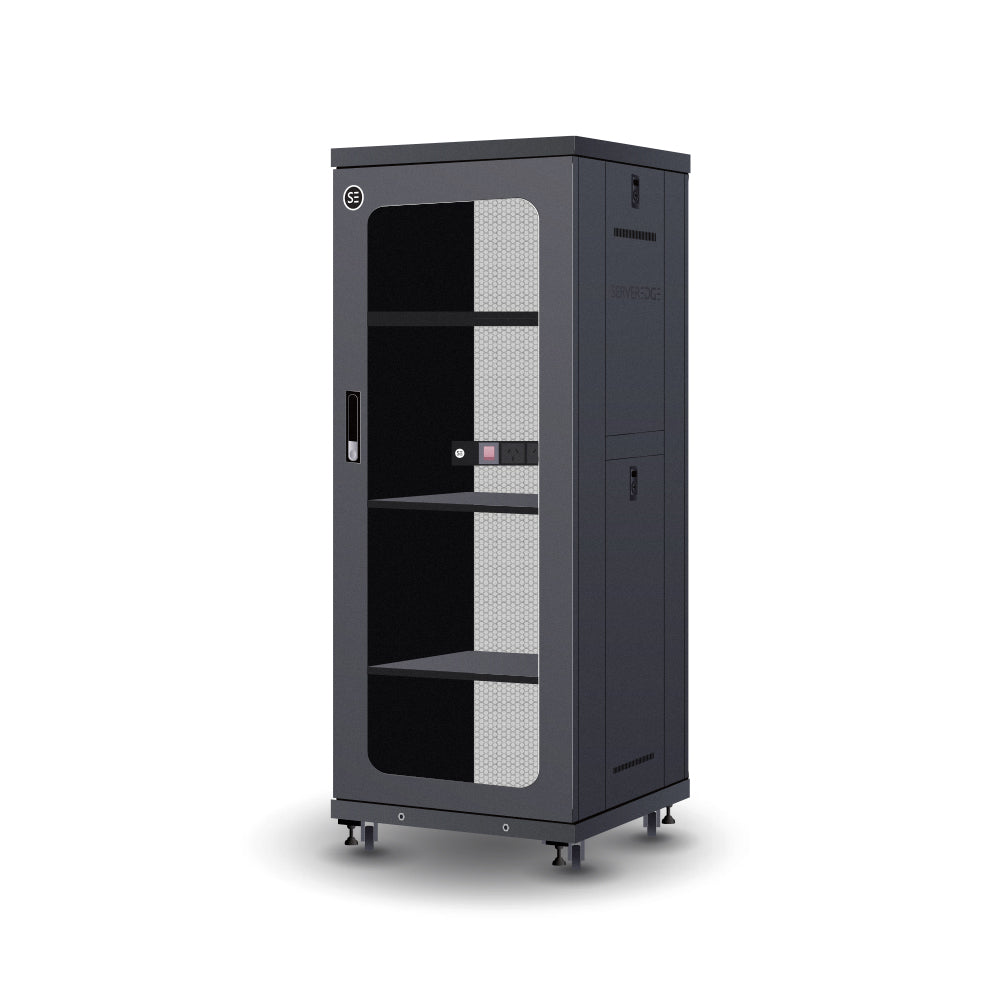 Serveredge 27RU 600mm Wide & 600mm Deep Fully Assembled Free Standing Server Cabinet