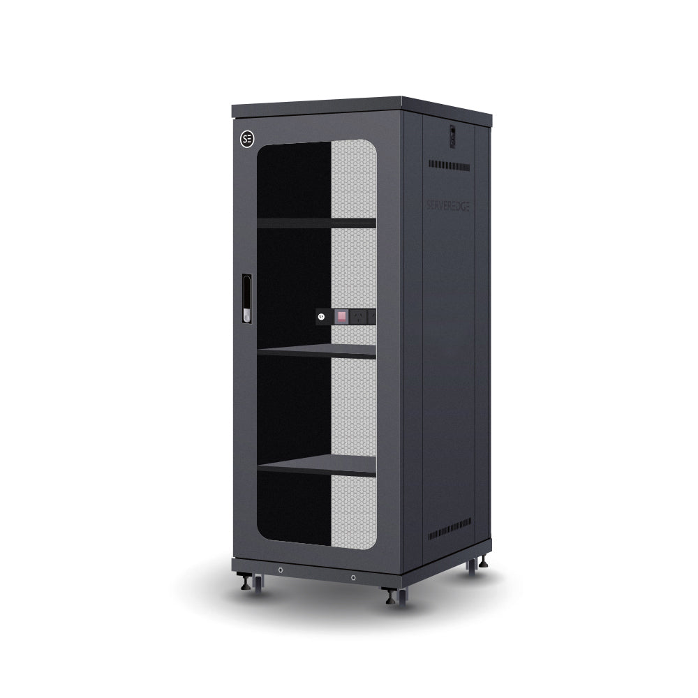 Serveredge 27RU 800mm Wide & 800mm Deep Fully Assembled Free Standing Server Cabinet