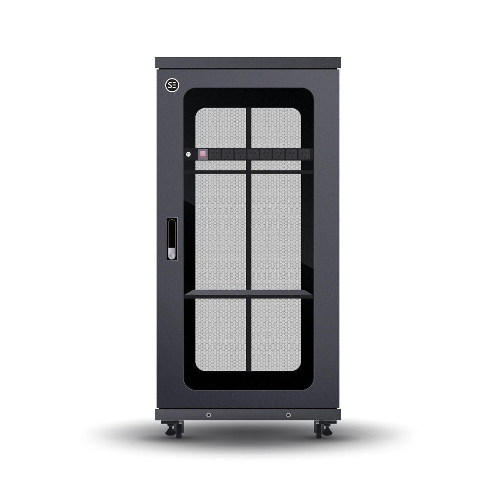 Serveredge 27RU 600mm Wide & 600mm Deep Fully Assembled Free Standing Server Cabinet