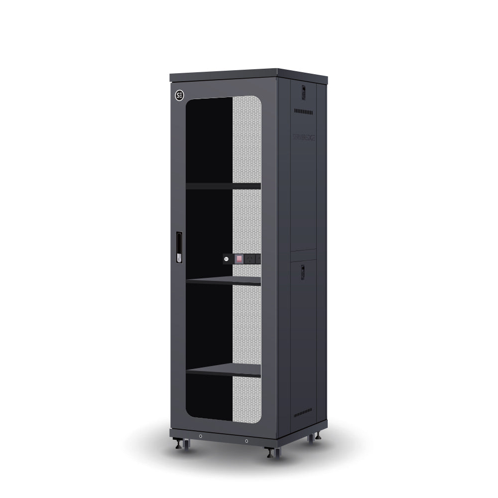 Serveredge 37RU 600mm Wide & 600mm Deep Fully Assembled Free Standing Server Cabinet