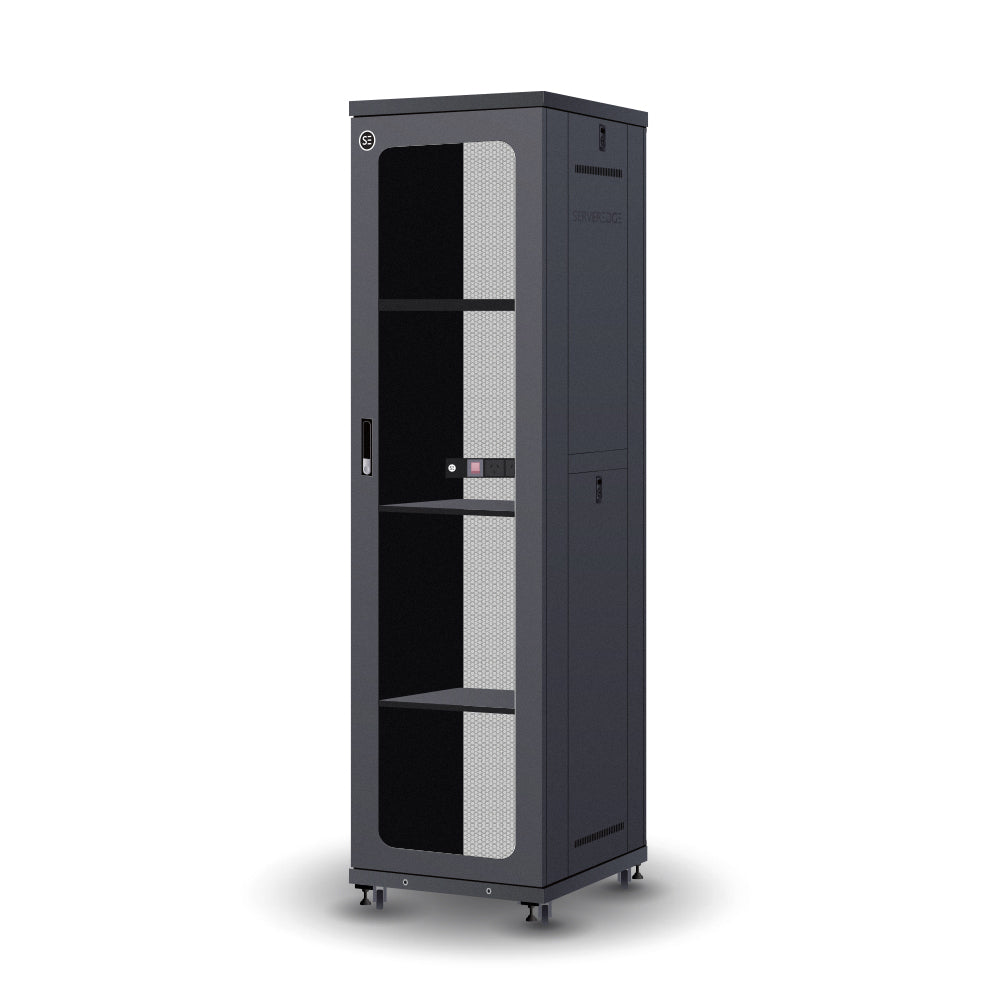 Serveredge 45RU 600mm Wide & 800mm Deep Fully Assembled Free Standing Server Cabinet
