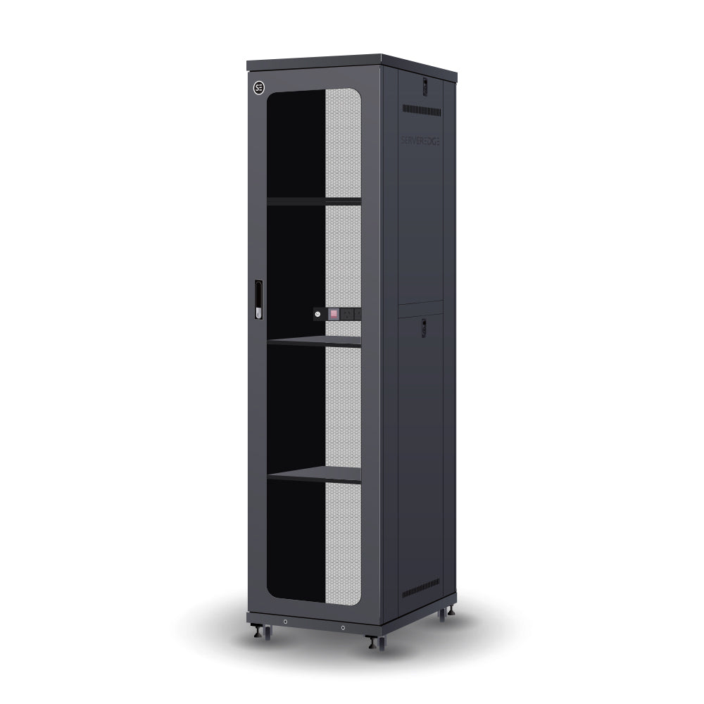 Serveredge 48RU 800mm Wide & 1000mm Deep Fully Assembled Free Standing Server Cabinet