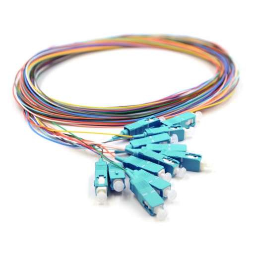 SC Pigtail OM3 SX 2 Metre - 12 Colour