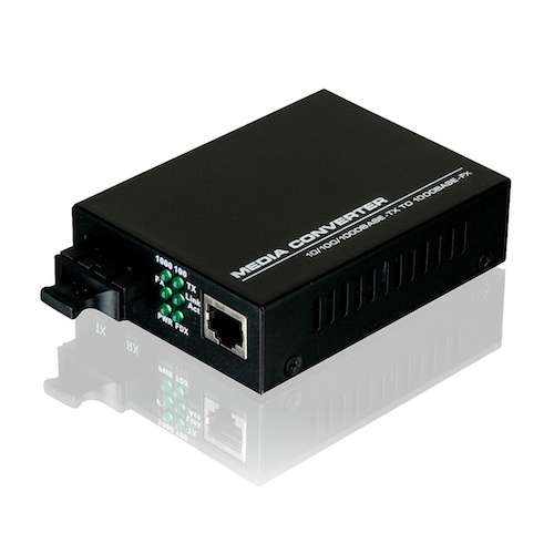 Serveredge 10/100/1000Base-TX to 1000Base-FX Singlemode SC Fibre Media Converter (20Km)