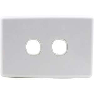 2 Gang Wall Plate - Clipsal Compatible (White)
