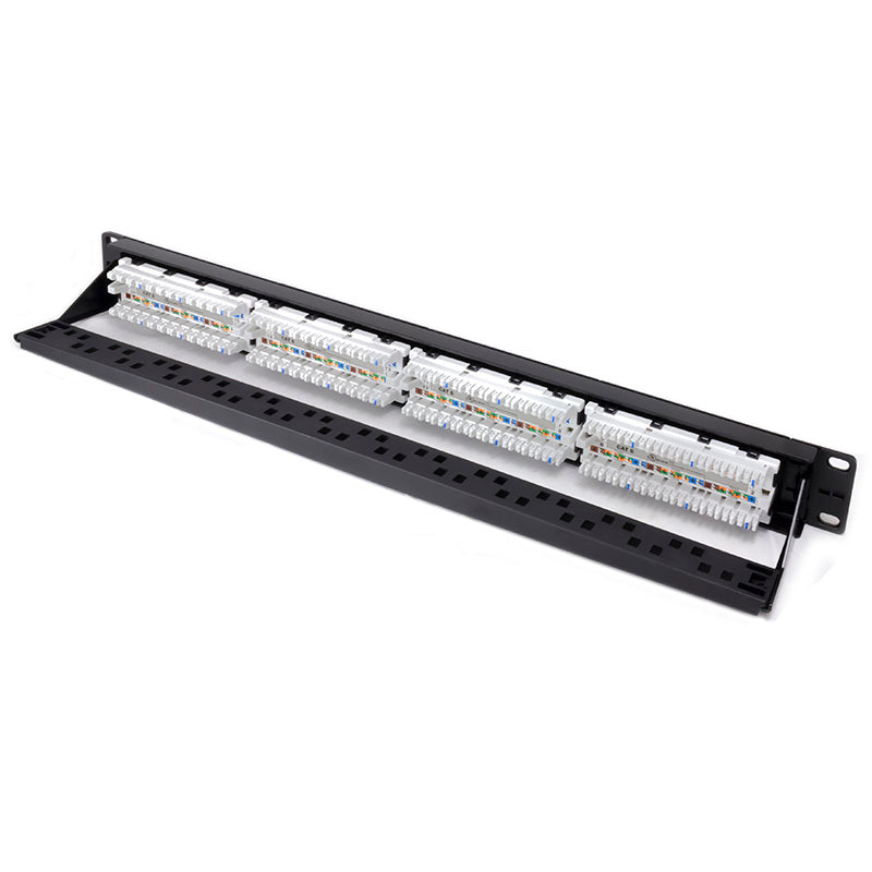 Serveredge 24 Port CAT6 Patch Panel - 1RU, UTP - includes Cable management bar