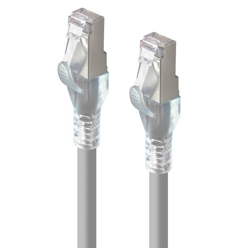 0.3m Grey 10GbE Shielded CAT6A LSZH Network Cable