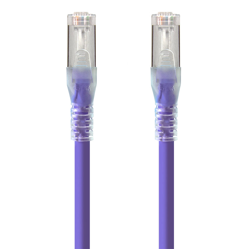 2m Purple 10GbE Shielded CAT6A LSZH Network Cable