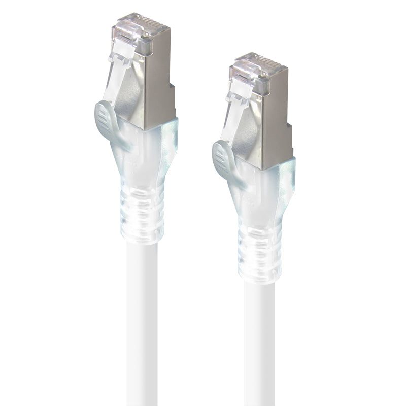 5m White 10GbE Shielded CAT6A LSZH Network Cable