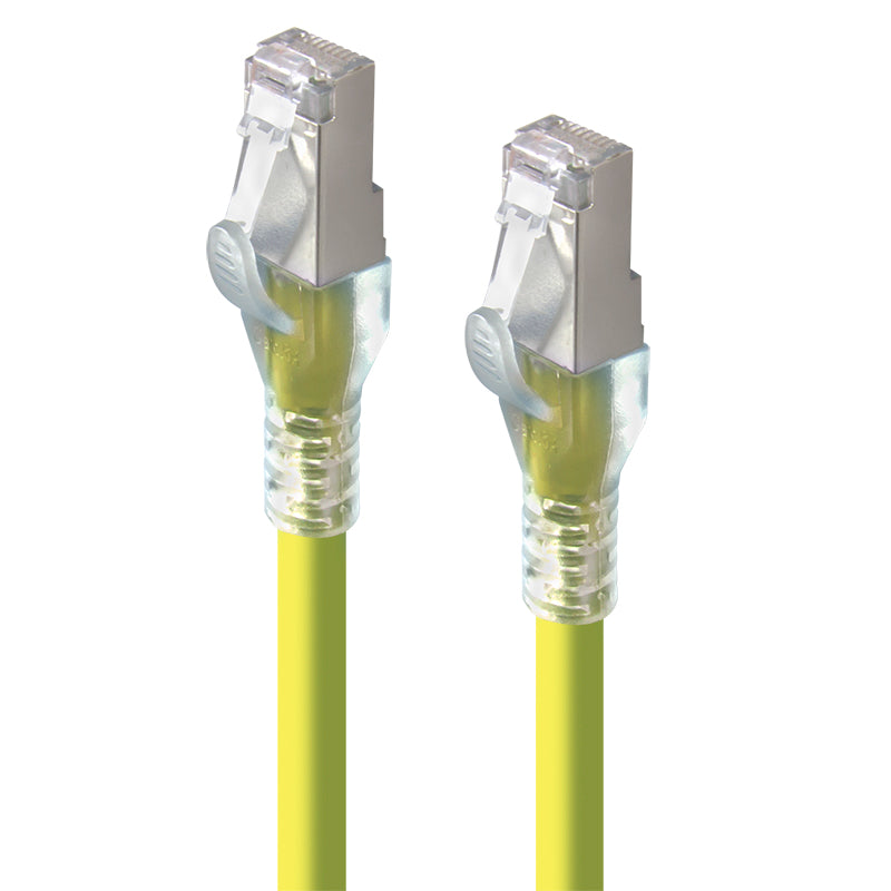 0.5m Yellow 10GbE Shielded CAT6A LSZH Network Cable