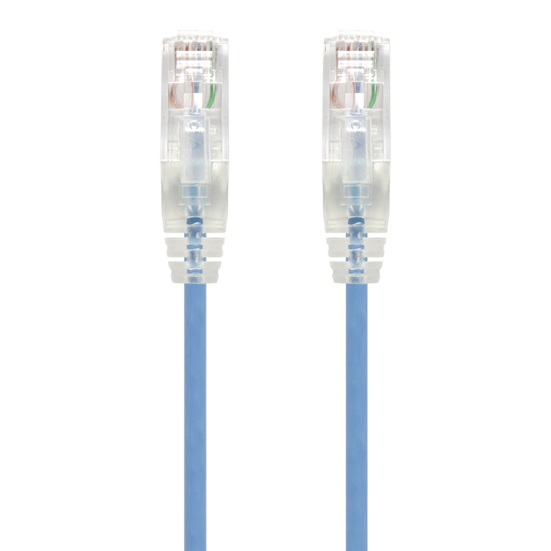 Blue Ultra Slim Cat6 Network Cable, UTP, 28AWG