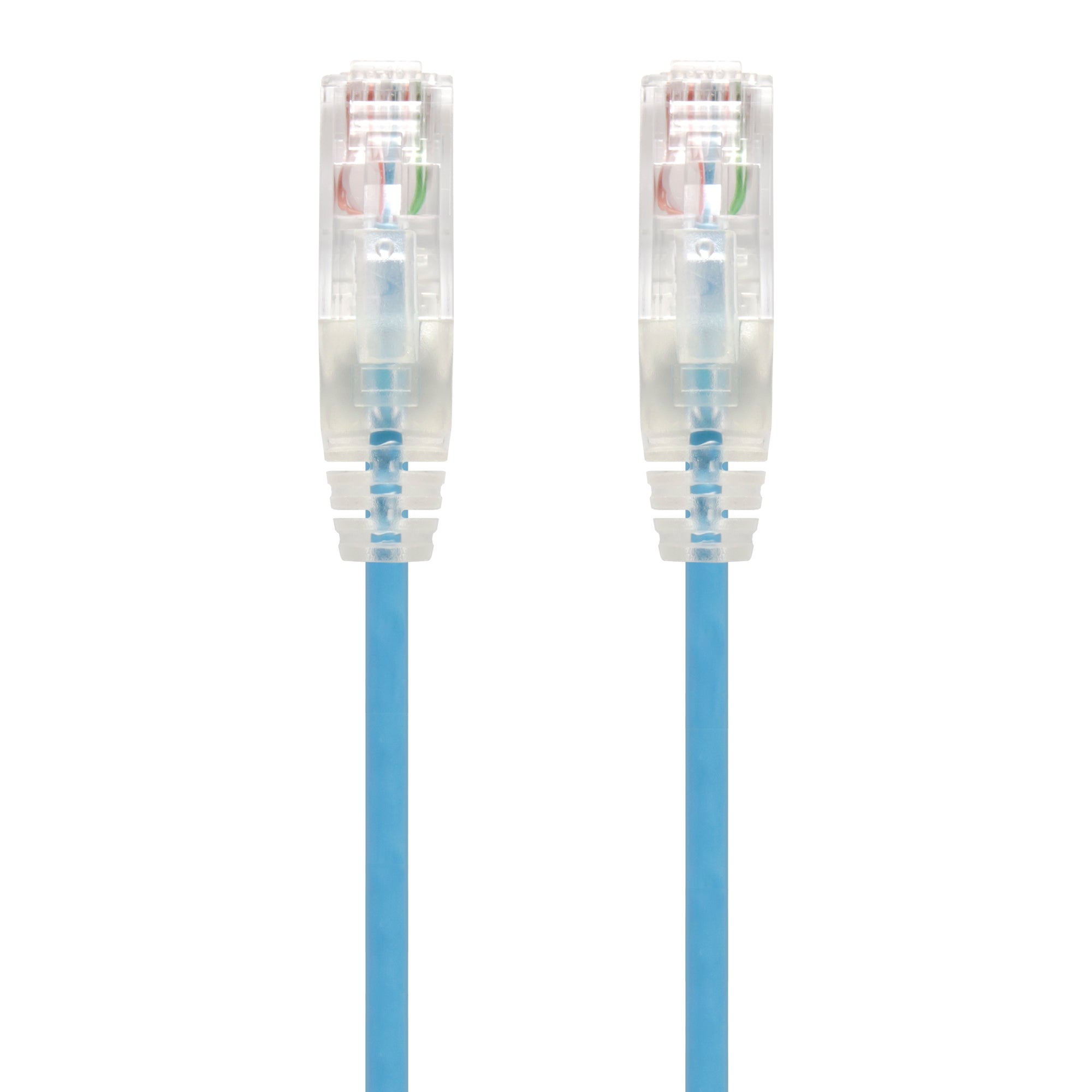 0.30m Blue Ultra Slim Cat6 Network Cable, UTP, 28AWG