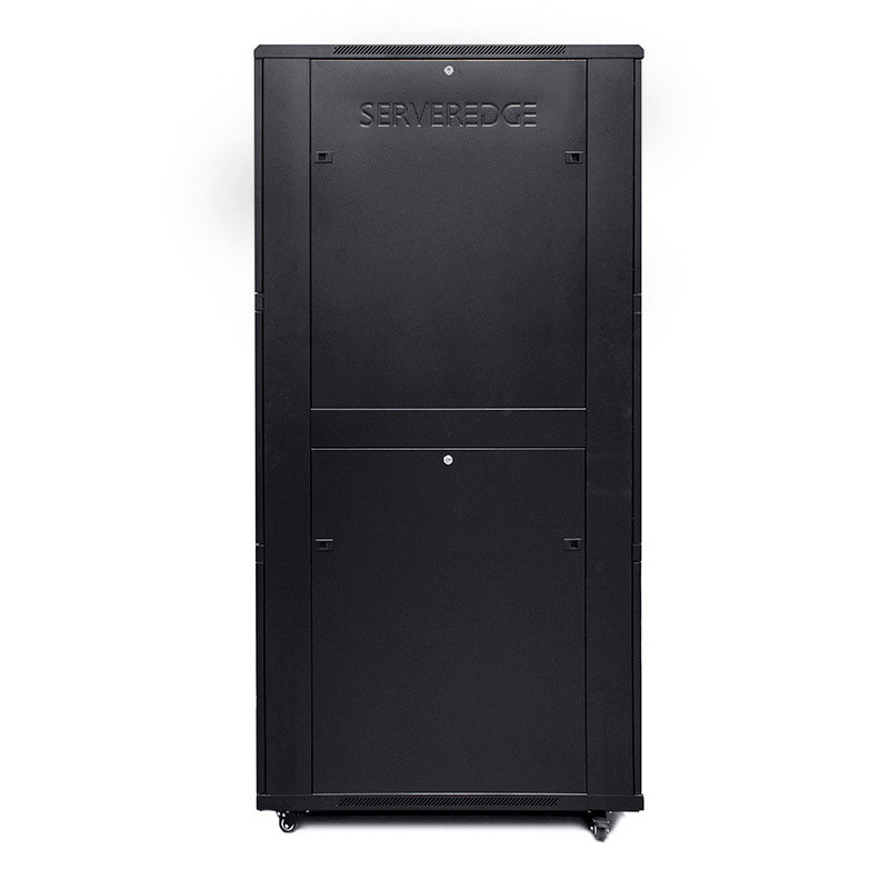Serveredge 42RU 800mm Wide & 1000mm Deep Fully Assembled 3 Door Co-Location Free Standing Server Cabinet