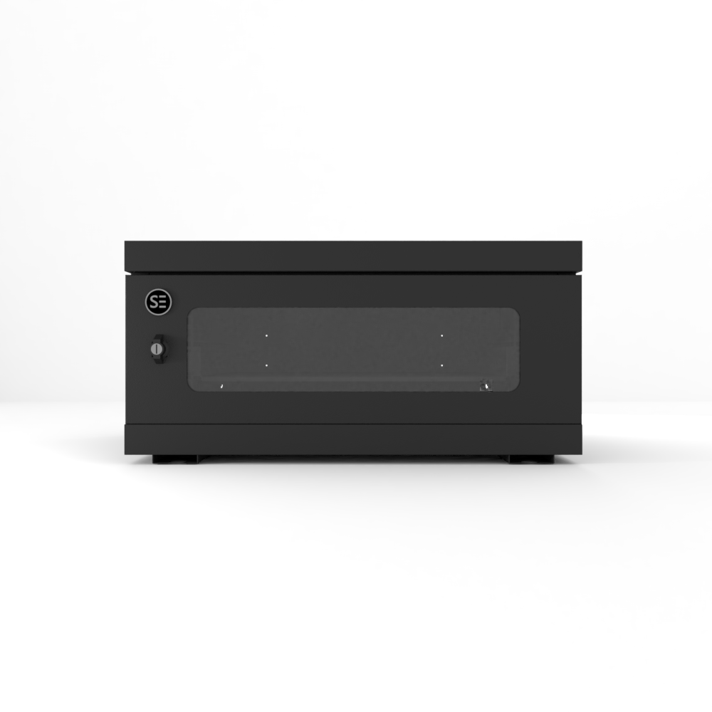 Serveredge 4RU 600mm Wide & 550mm Deep Fully Assembled Swing Frame Hinged Wall Mount Cabinet