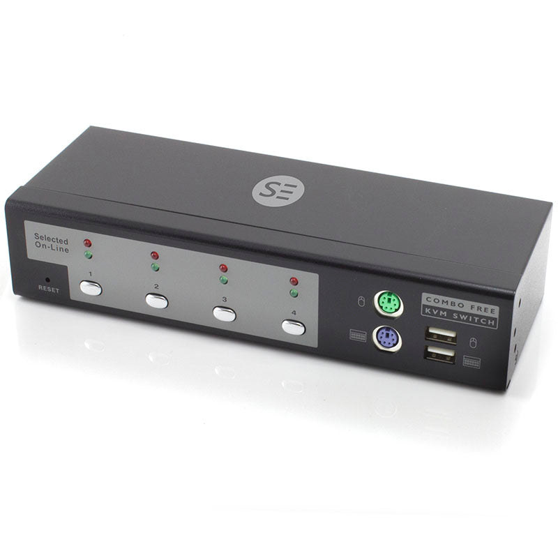 Serveredge 4-Port Desktop USB/PS2/VGA KVM Switch - Includes Cables