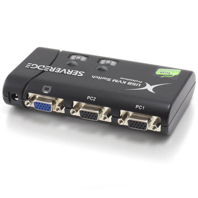 Serveredge 2-Port Slimline USB / VGA Desktop KVM Switch - Includes Cables