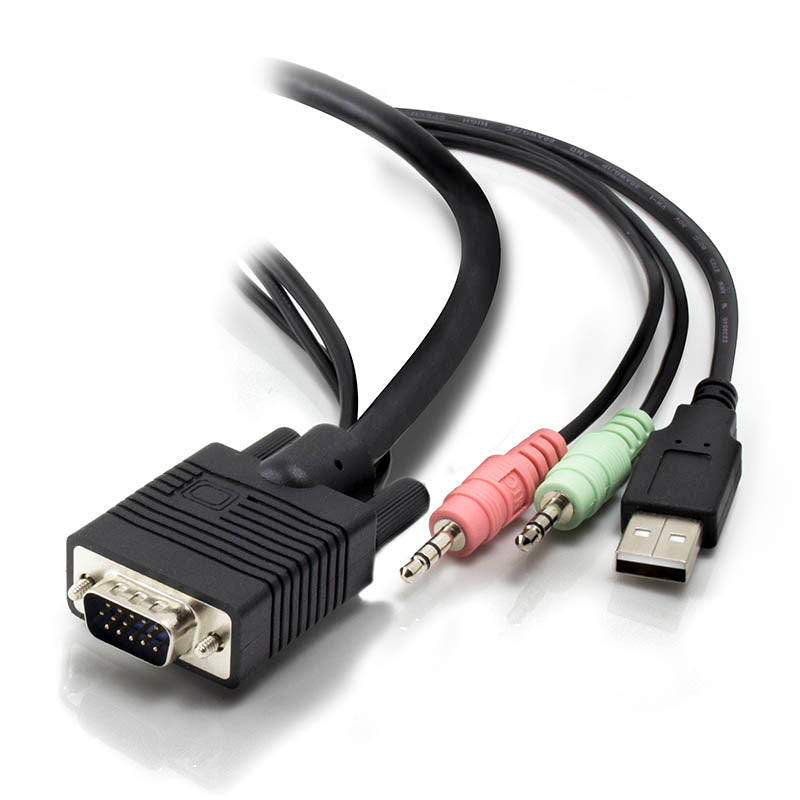 Serveredge 2-Port USB / VGA Cable KVM Switch With Audio & Remote