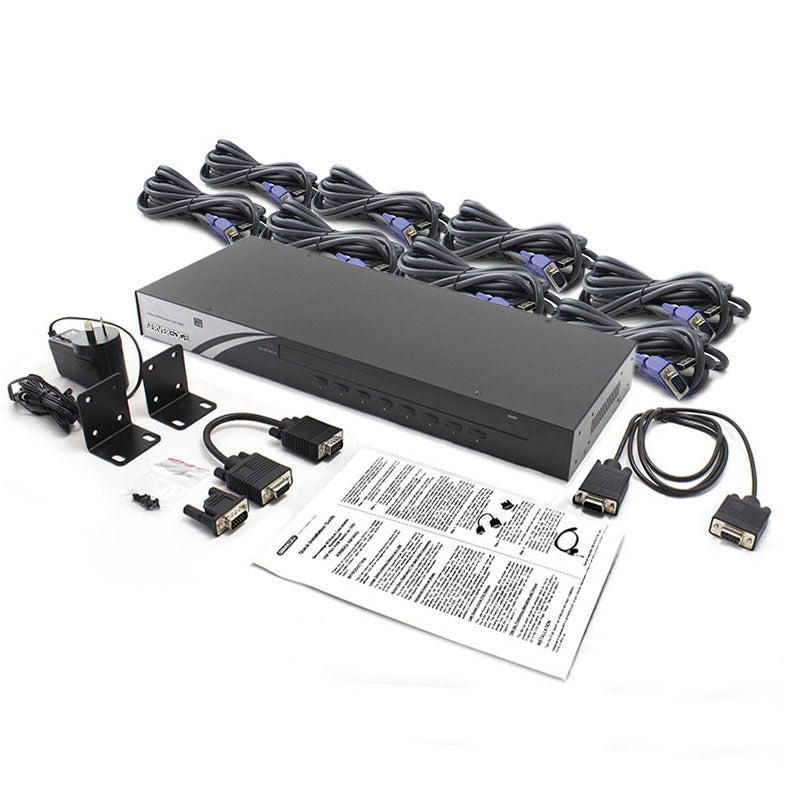 8-Port USB / PS/2 / VGA Combo KVM Switch Kit - Includes 8 X USB/VGA KVM Cables