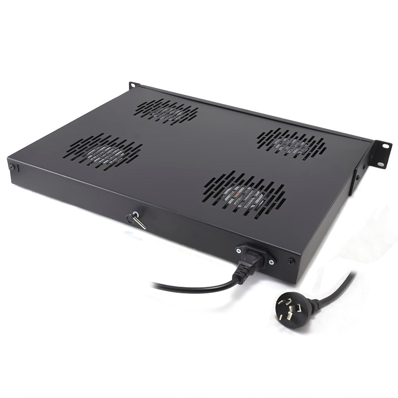 Serveredge 4 Way Fan Kit with Thermostat - 1RU Rack Mountable