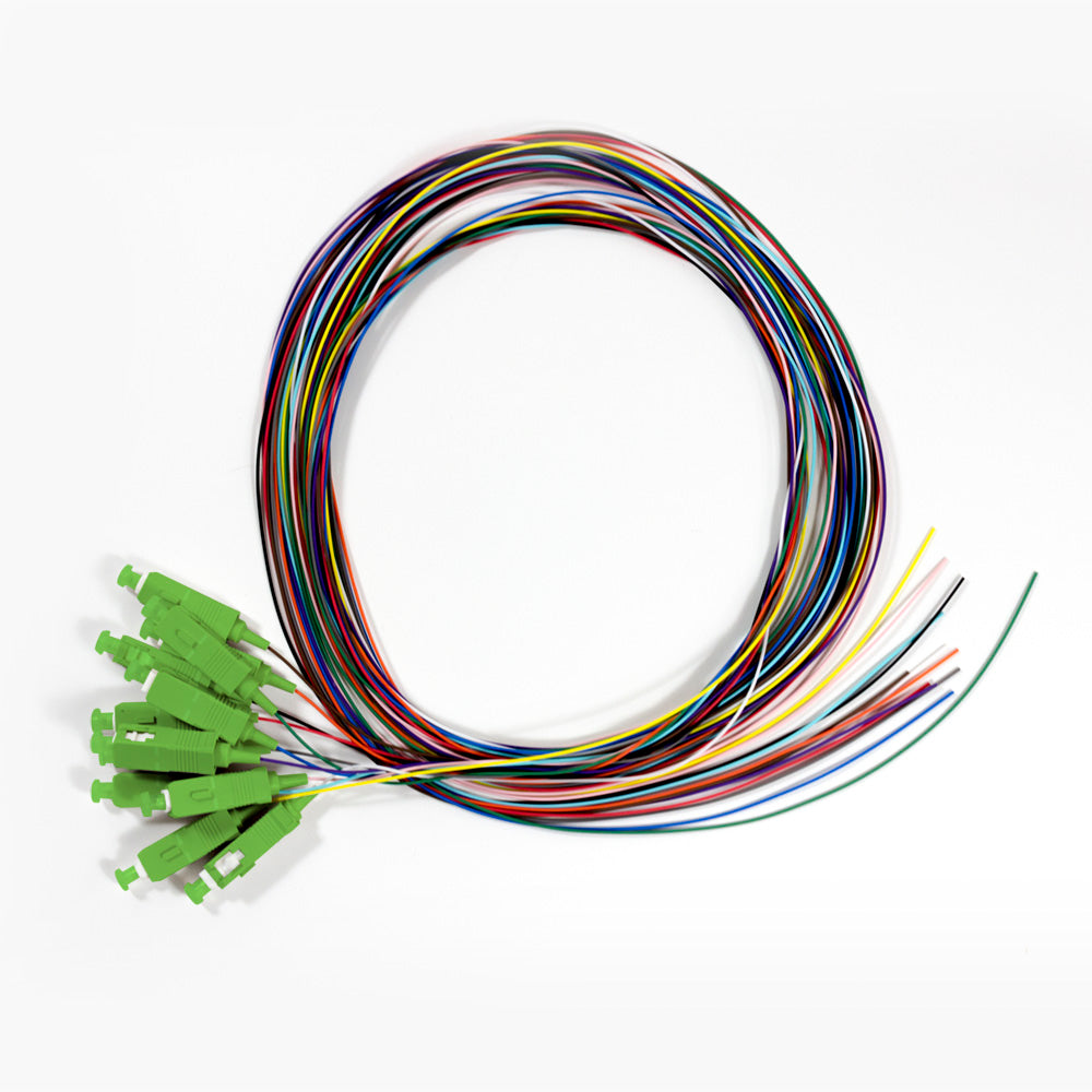 Serveredge SCA Pigtail OS2 - 2 Metre - 12 Fibres (Multi-Colour)
