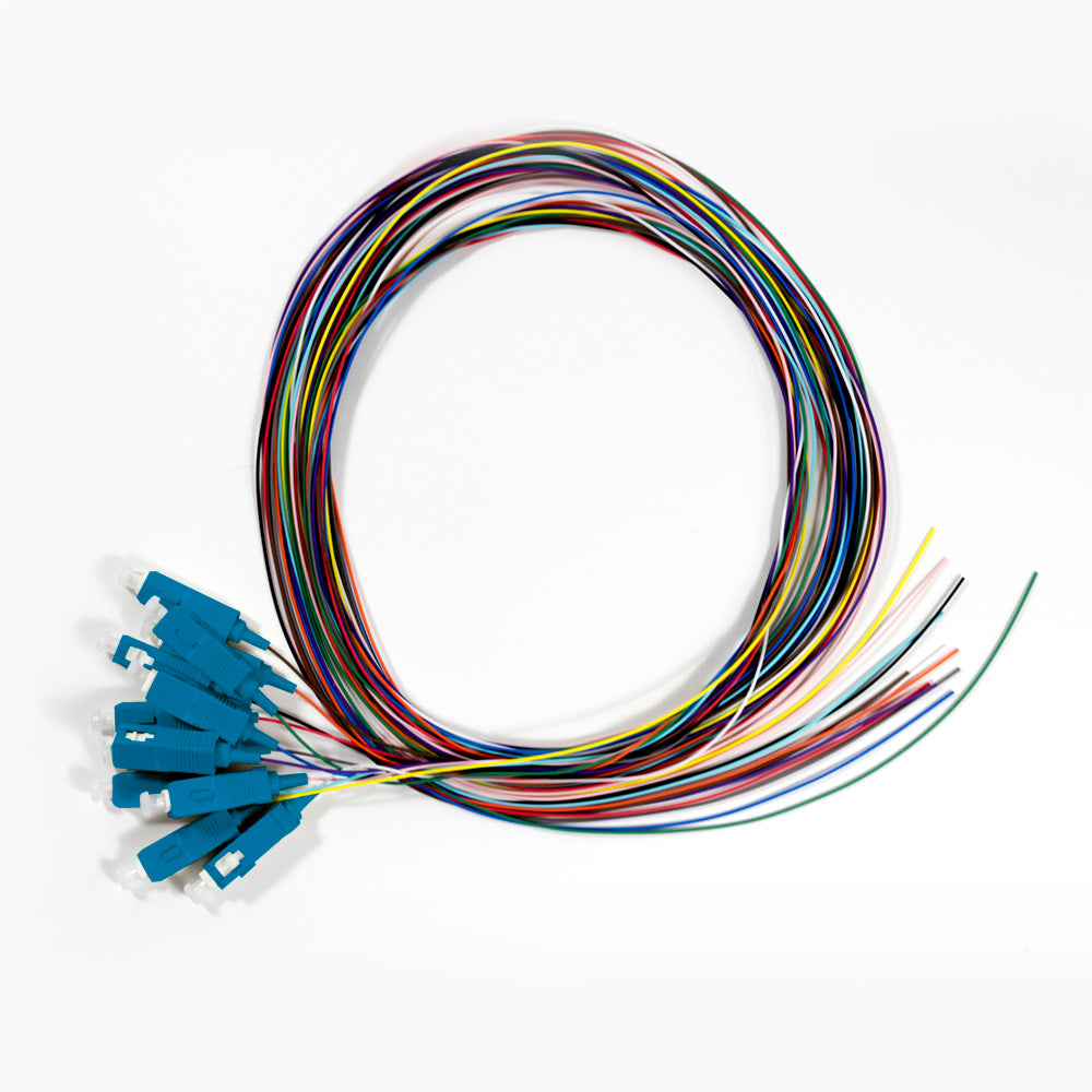 Serveredge SC Pigtail OS2 - 2 Metre - 12 Fibres (Multi-Colour)