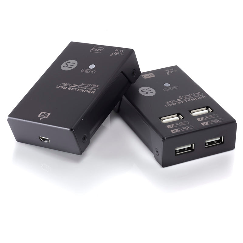 Serveredge USB 2.0 4-Port Ethernet - 70meters ,4-Port USB Extender over Cat5e/Cat6 Cable
