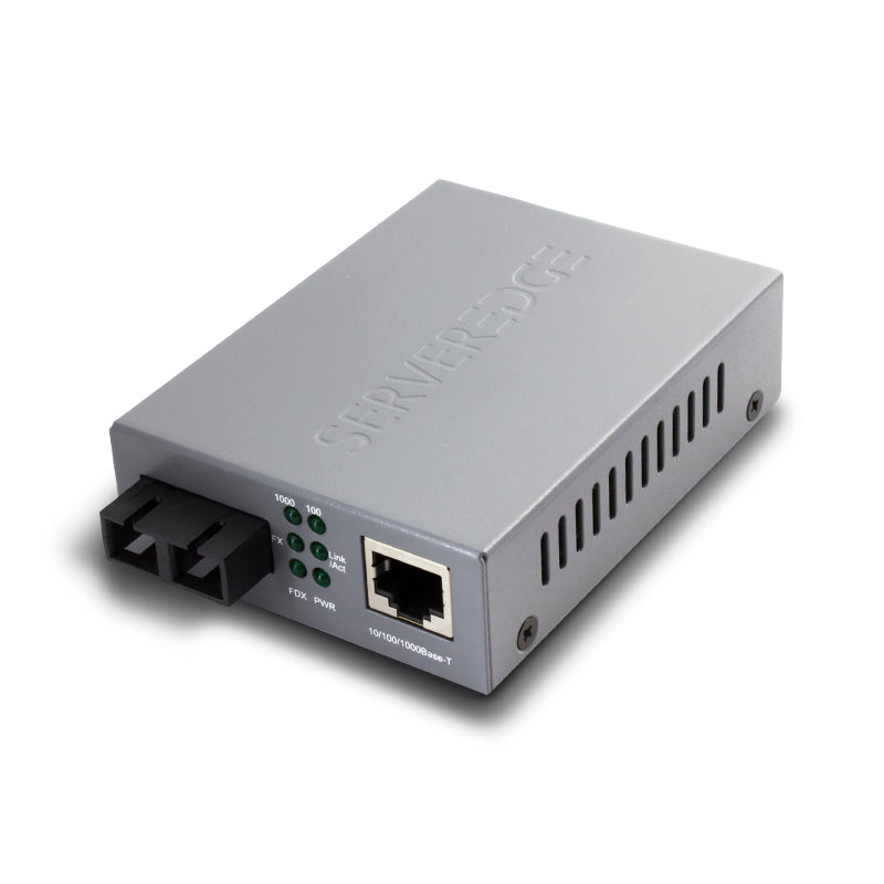 10/100/1000Base-TX to 1000Base-FX Multimode SC Fibre Media Converter (550m)