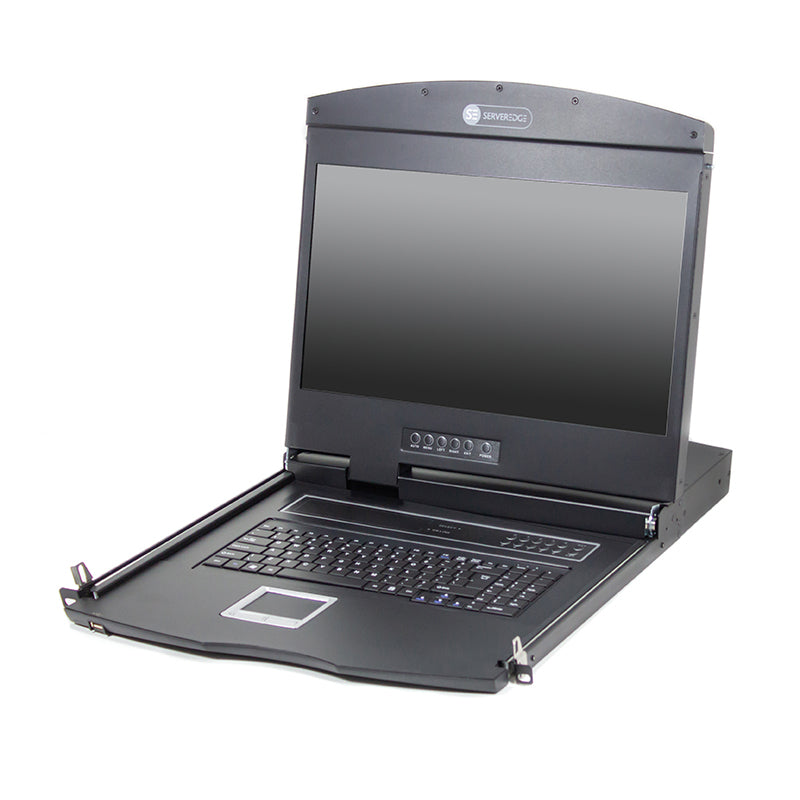 19" LCD KVM Console Rack Drawer - Single Port KVM USB/PS2/VGA