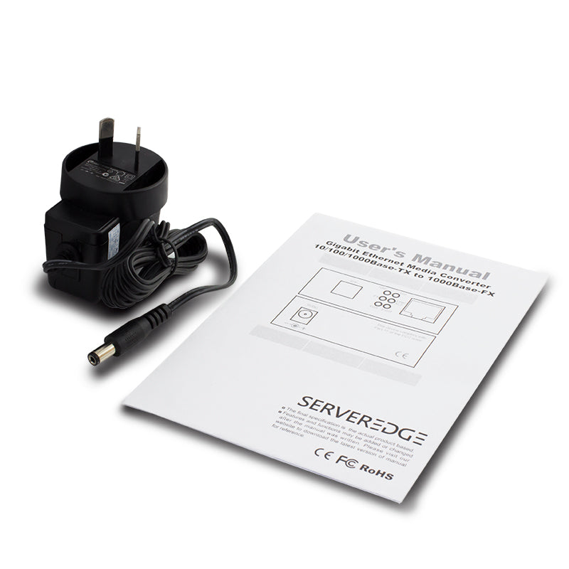 10/100/1000Base-TX to 1000Base-FX Singlemode LC Fibre Media Converter (10km)