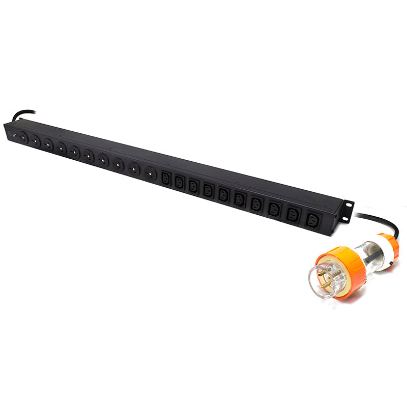 20 Port Basic Vertical PDU, (10)3 Pin AUS GPO & (10)IEC C13 Output, (1)3 Pin AUS 20A Captive Plug Input, 240V