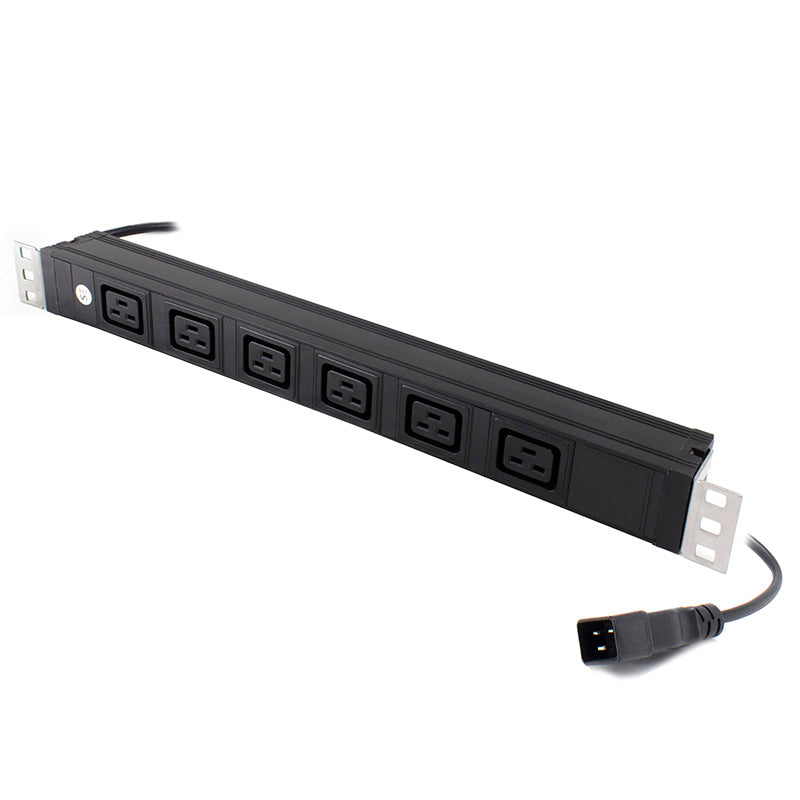 6 Port IEC PDU, (6) IEC C19 Output & (1)IEC C20 Input Plug 16A 240V