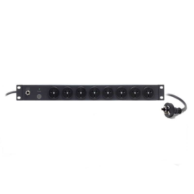 8 Port  Basic PDU, (8) 3 Pin AUS GPO Output (1) 3 Pin Aus Input, 10A W/ Surge Protection