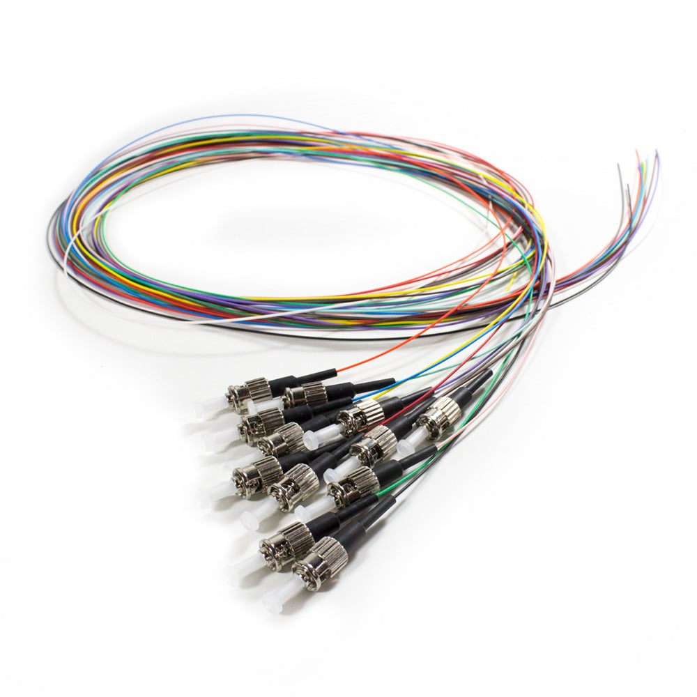 Serveredge ST Pigtail OM1- 2 Metre-12 Fibres (Multi-Color)