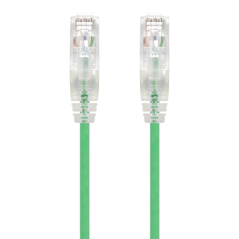 0.30m Green Ultra Slim Cat6 Network Cable, UTP, 28AWG