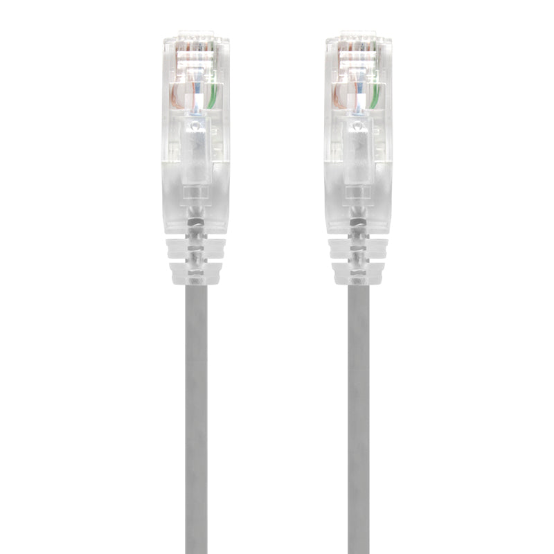 0.30m Grey Ultra Slim Cat6 Network Cable, UTP, 28AWG