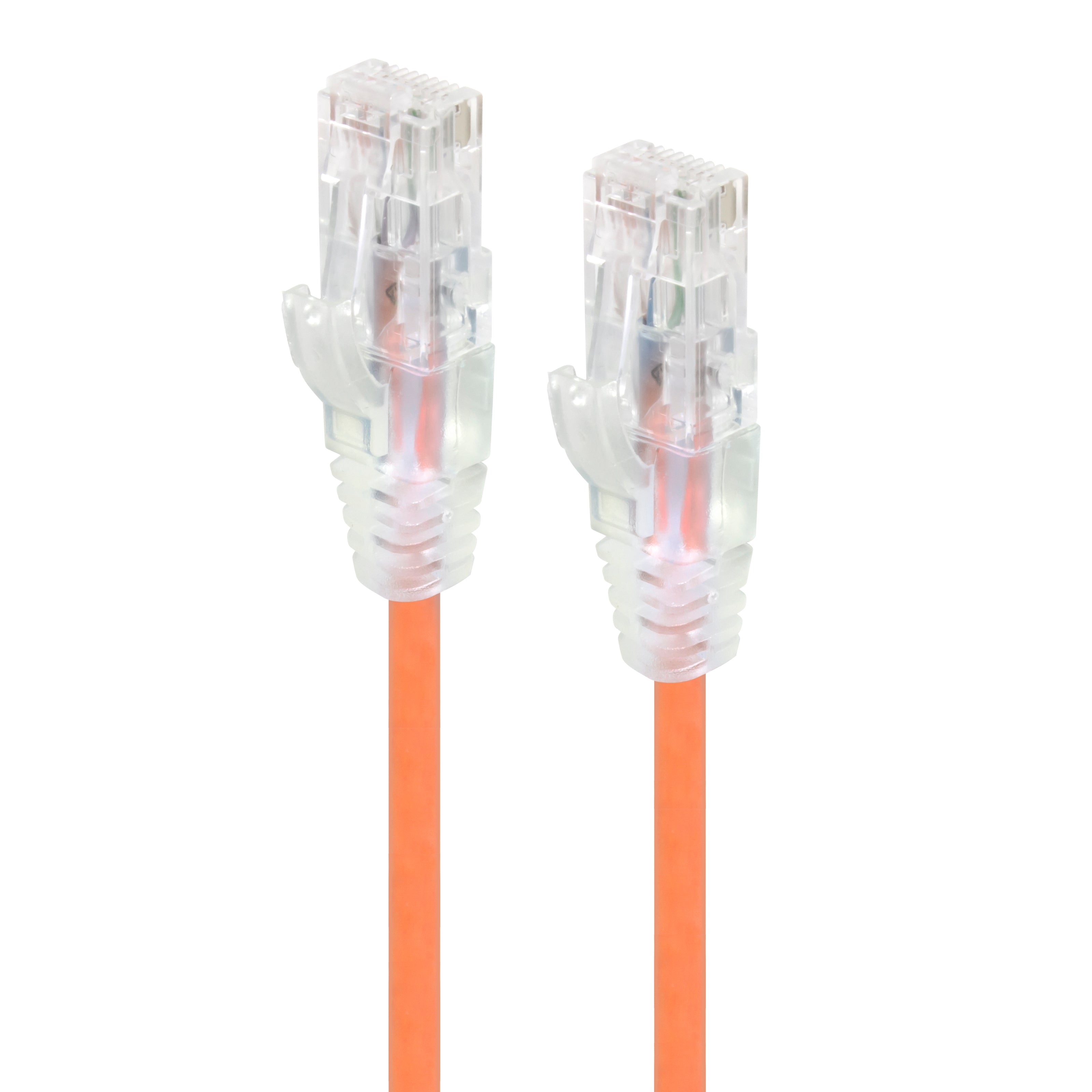 2m Orange Ultra Slim Cat6 Network Cable, UTP, 28AWG