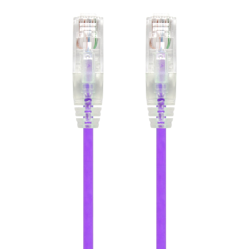 0.50m Purple Ultra Slim Cat6 Network Cable, UTP, 28AWG