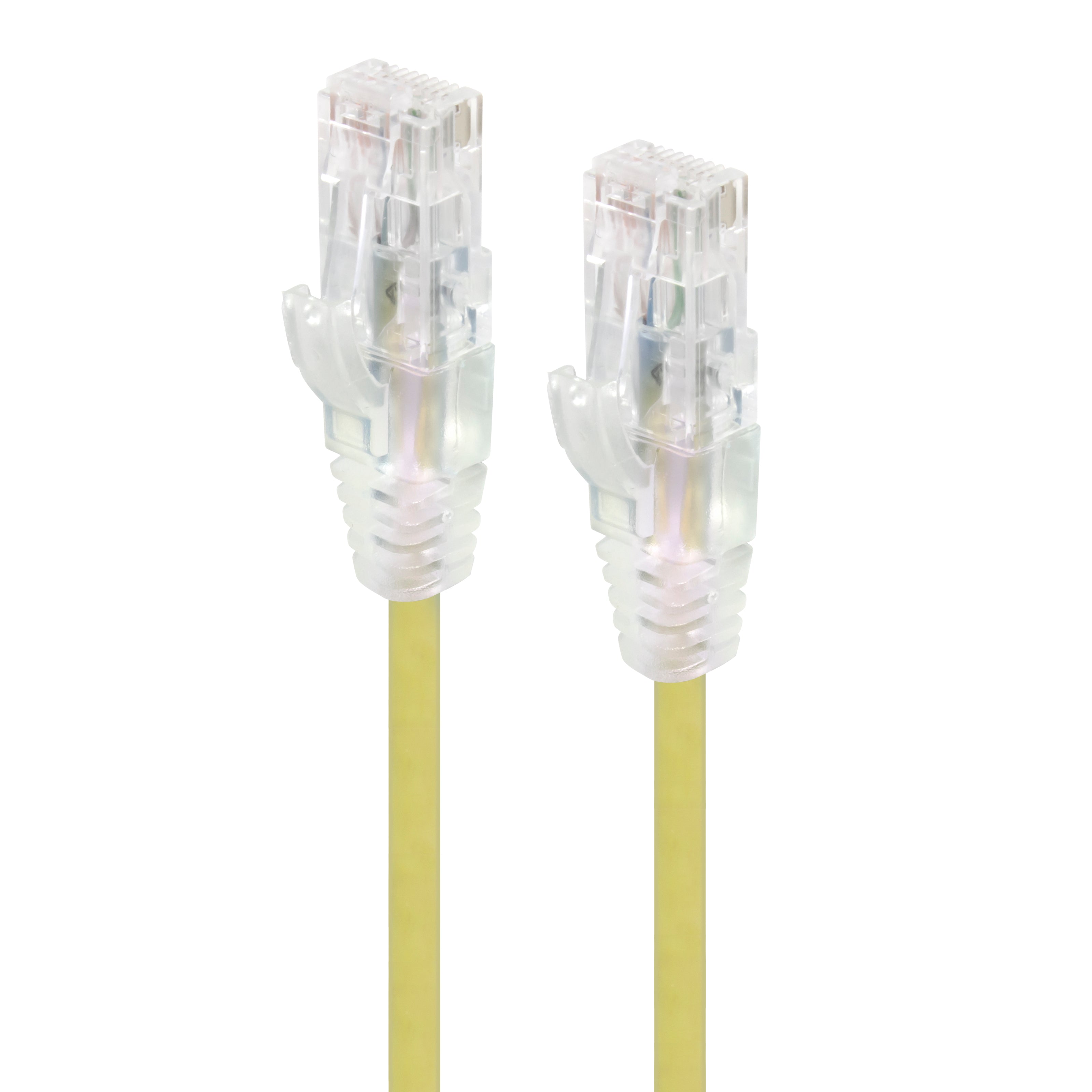 2m Yellow Ultra Slim Cat6 Network Cable, UTP, 28AWG