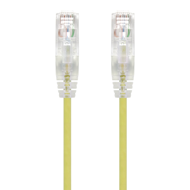0.30m Yellow Ultra Slim Cat6 Network Cable, UTP, 28AWG