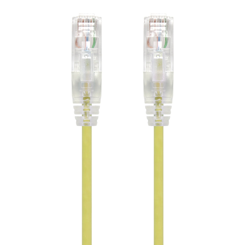2m Yellow Ultra Slim Cat6 Network Cable, UTP, 28AWG