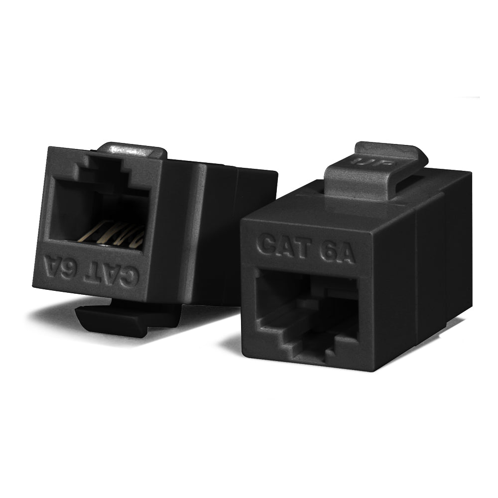 Serveredge Universal Cat6A, UTP, RJ45 Modular Keystone Coupler - BLACK